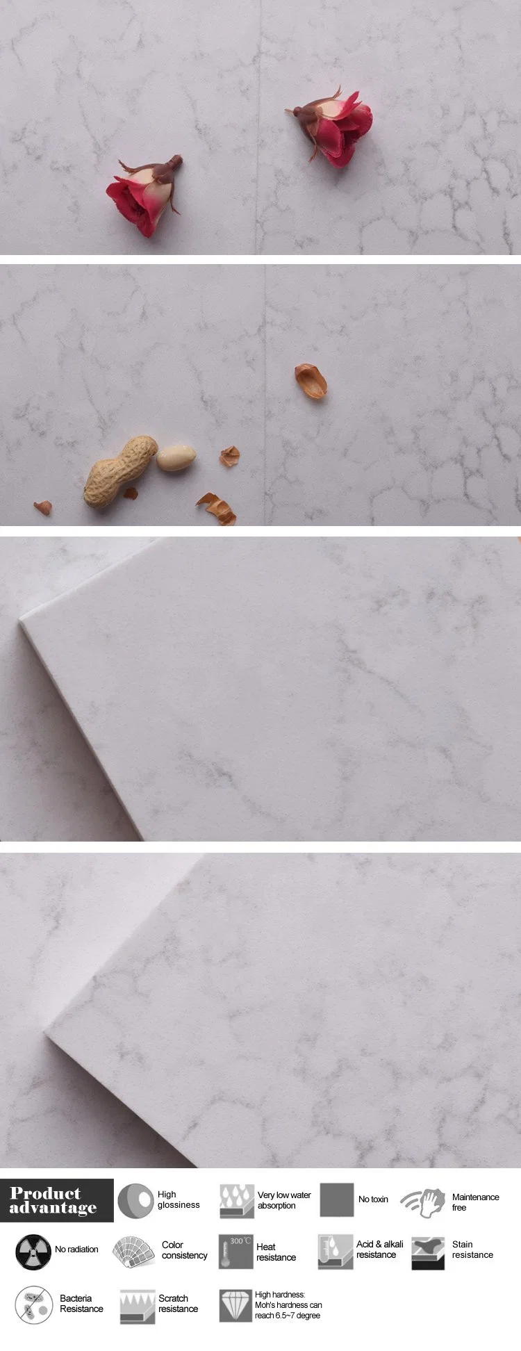 Carrara White Marbling Quartz Stone